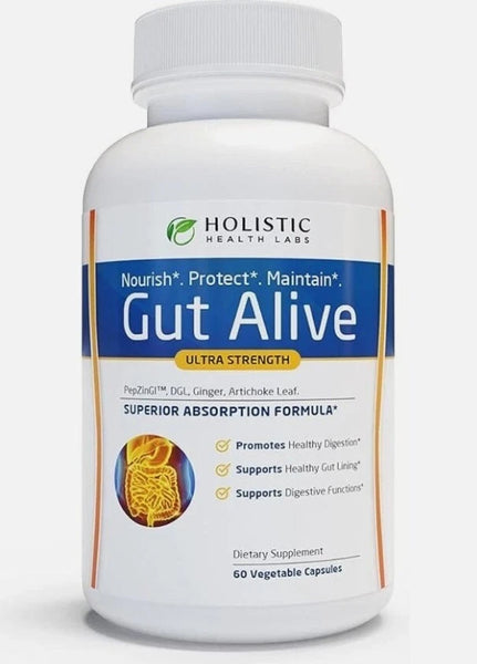 Holistic Health Labs Gut Alive Ultra Strength Superior Absorption- (60 Capsules)